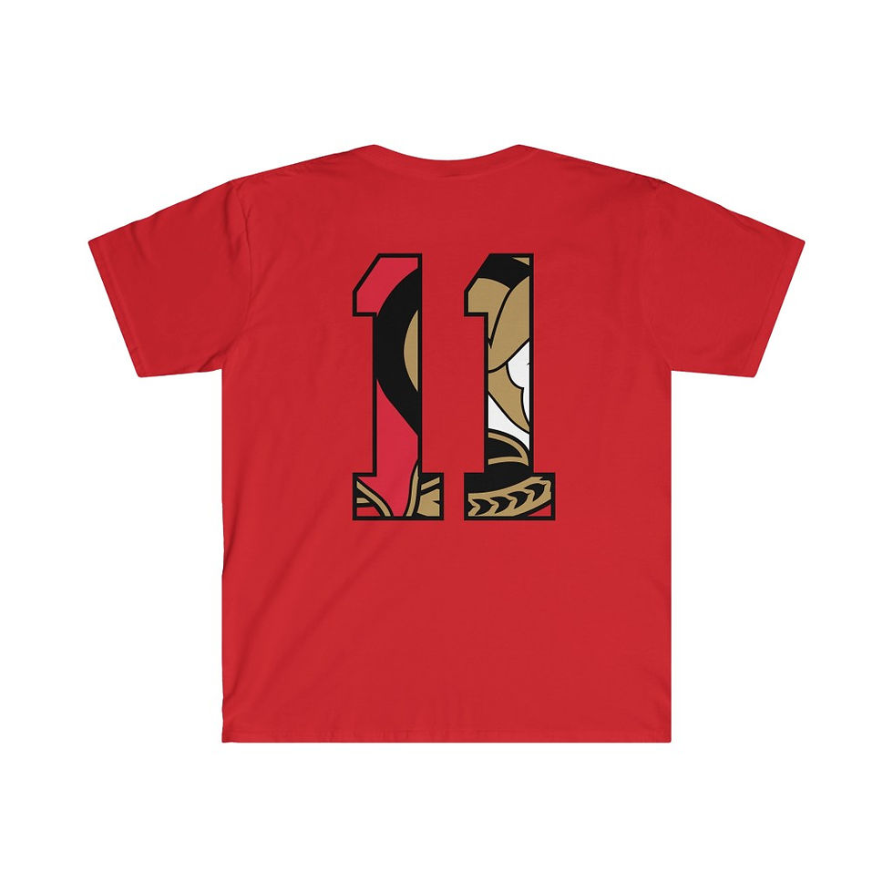 Thumbnail: T-Shirt - Ottawa - Number 11 - Black Border