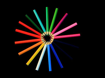 Circle of Colored Pencils