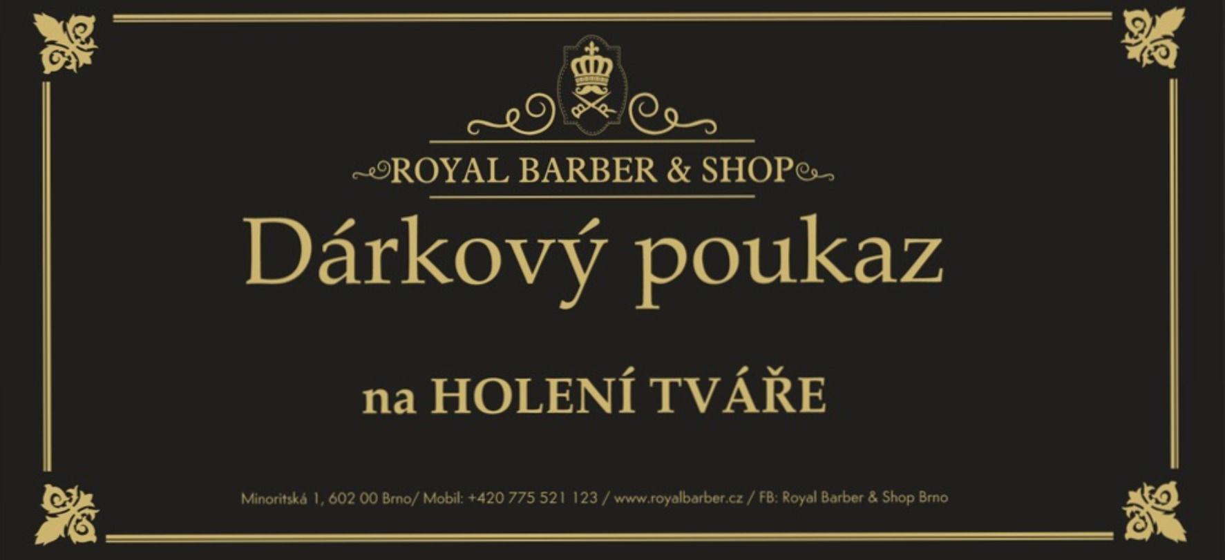 Dárkový poukaz Holení Tváře 