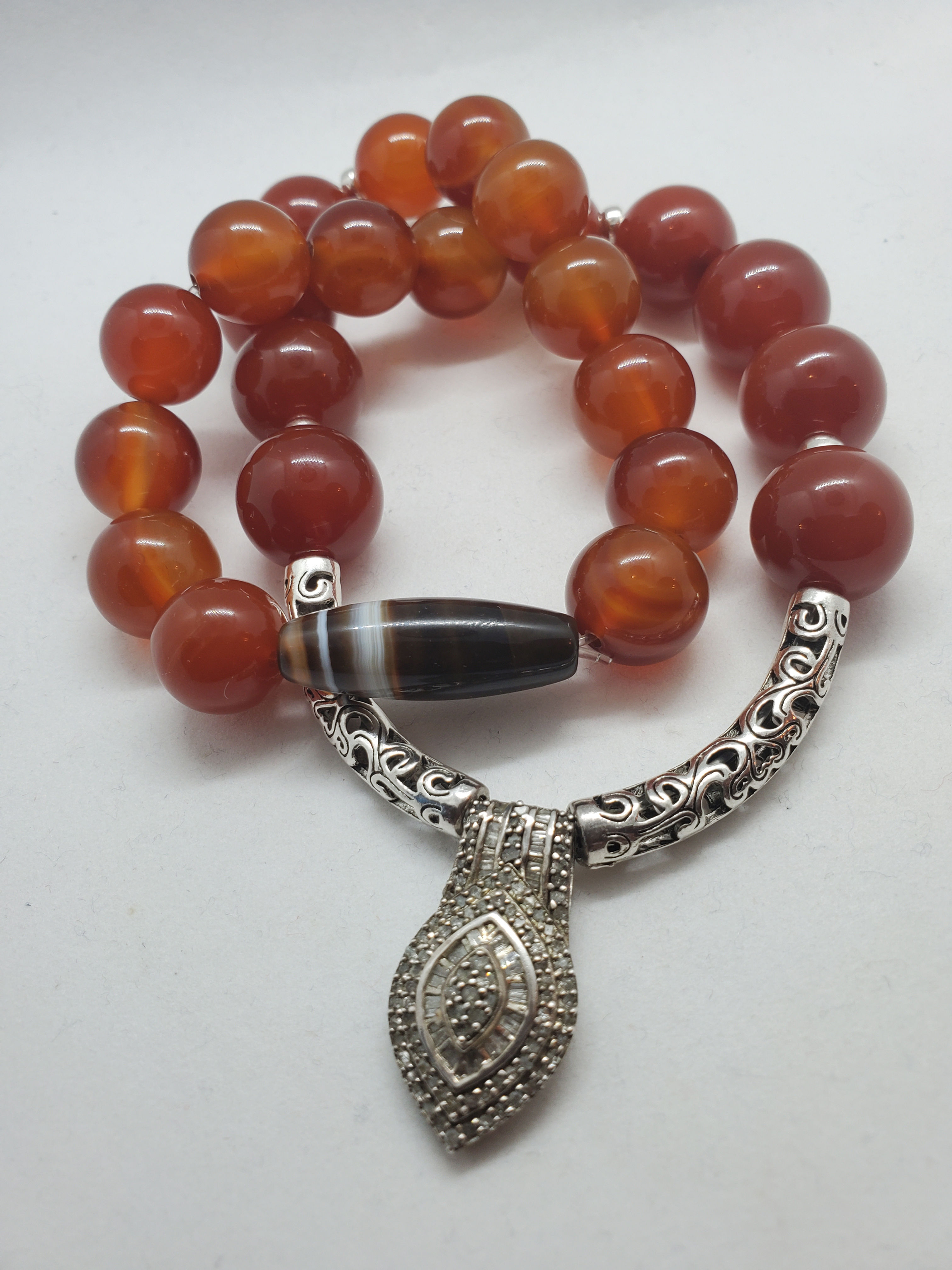 Stretch Carnelian Necklace