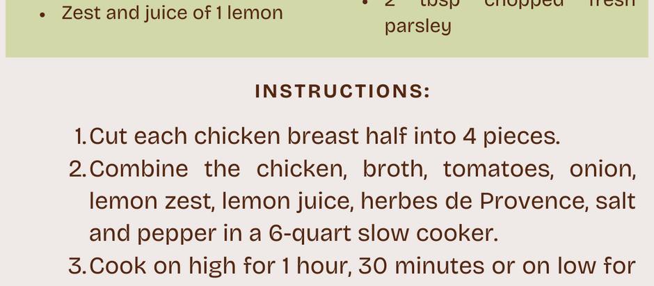 Slow Cooker Mediterranean Chicken Recipe