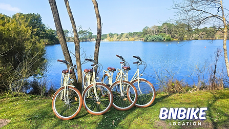 vélos en location au port de Larros à Gujan-Mestras