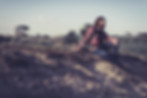 Man resting on hillside
