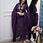 Thumbnail: Premium dark purple colour, cotton 3 piece kurti set - IDH00215