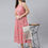 Thumbnail: Premium pure cotton light pink sleeveless dress with floral prints IDH00027