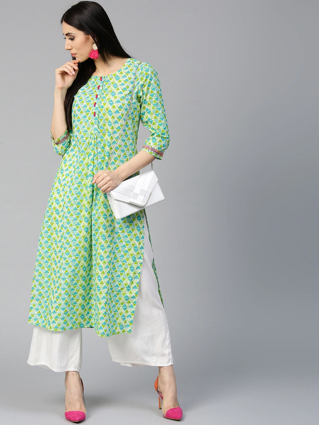 Premium cotton office / casual kurti / kurta for women - IDH00071