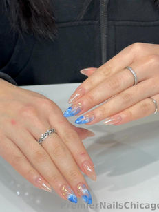 hard gel full set baby blue nails light elegance premier nails chicago