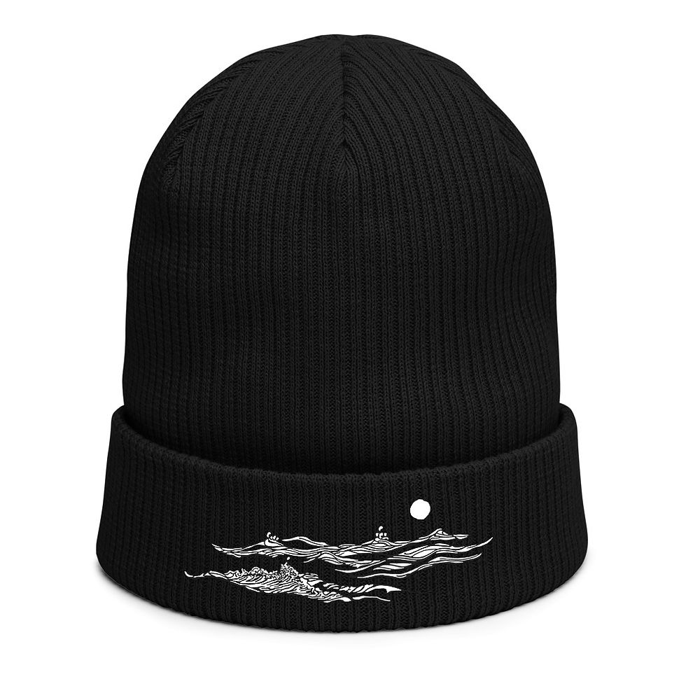Thumbnail: Sea Change ~ Organic ribbed beanie