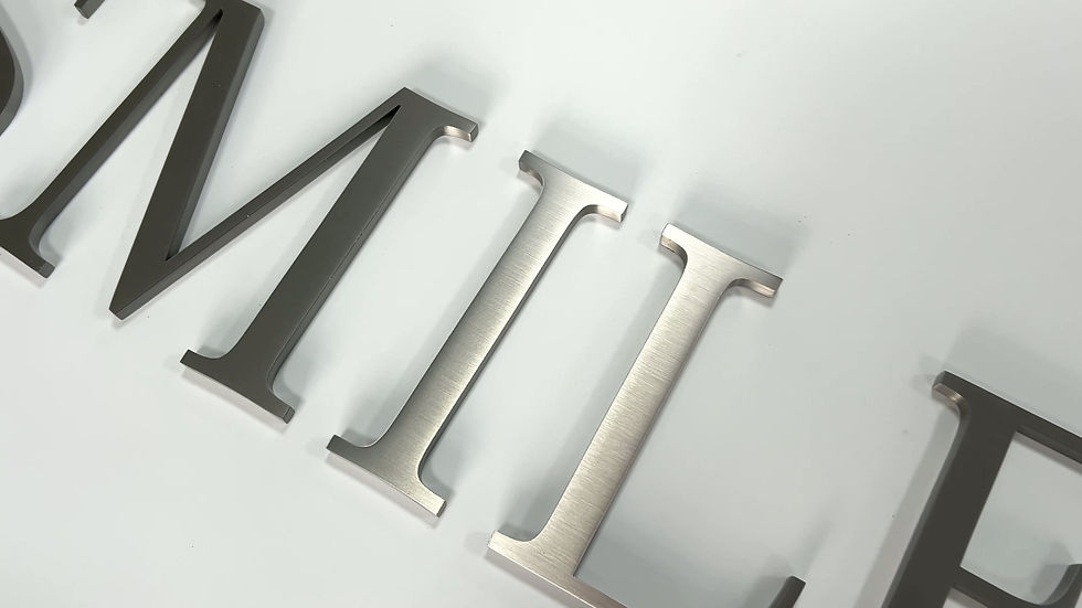 Thumbnail: Metal Stainless Steel Cut Letter with Brushed Finished