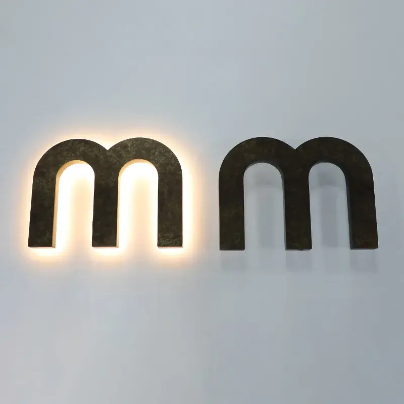 Thumbnail: Stainless Steel Halo Lit Signage Reverse Backlit Channel Letter