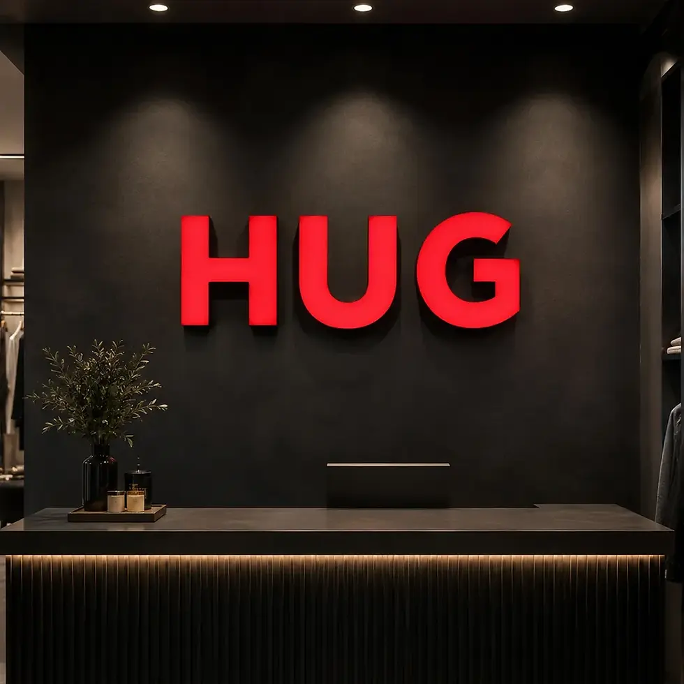 Thumbnail: Acrylic Front Light Signage with Color Vinyl on the Surface to Decoration