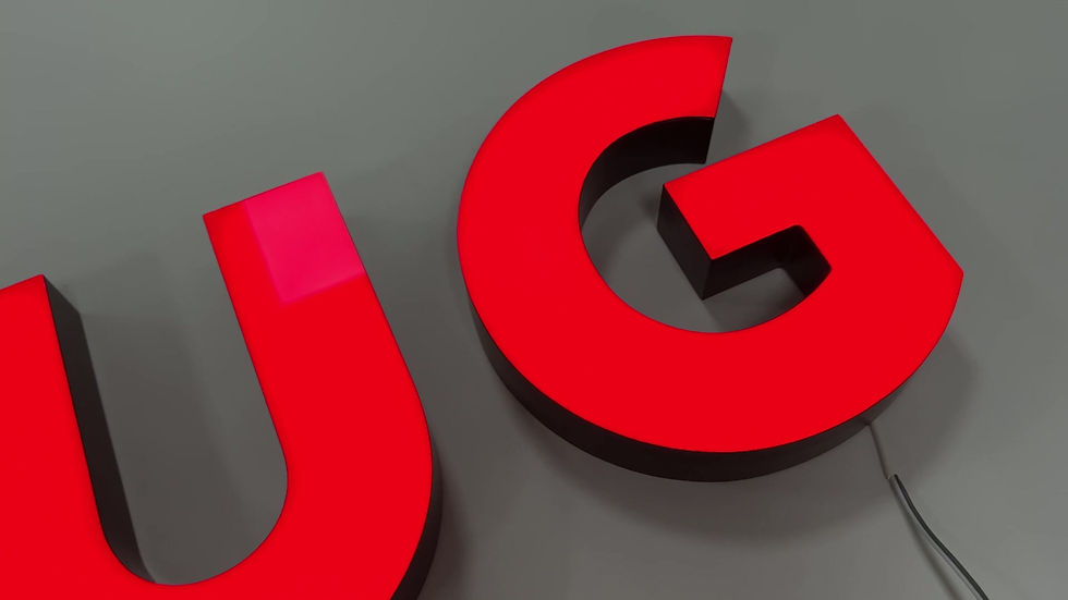 Thumbnail: Acrylic Front Light Signage with Color Vinyl on the Surface to Decoration