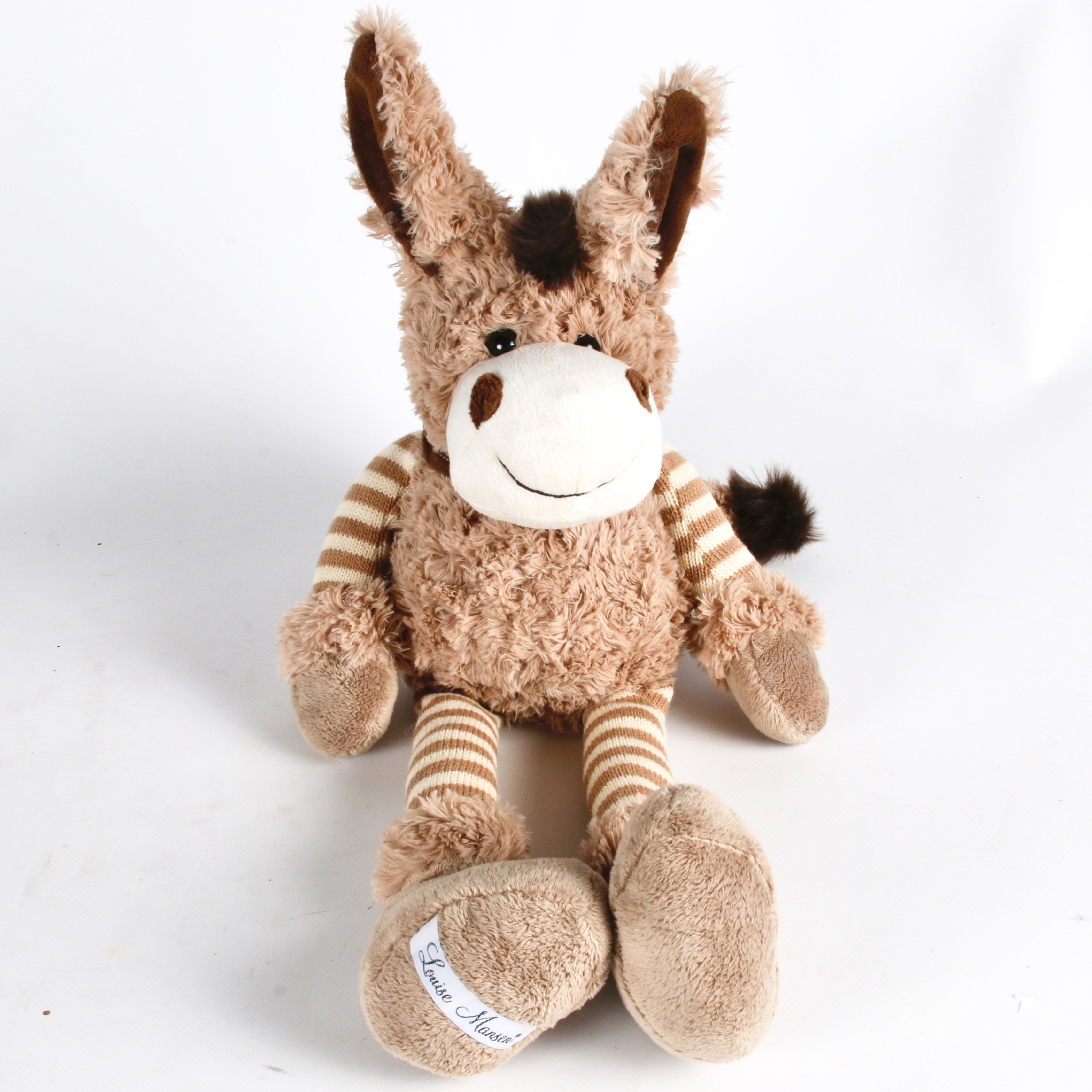 Peluche ANE Calvin assis Beige Louise Mansen 60cm