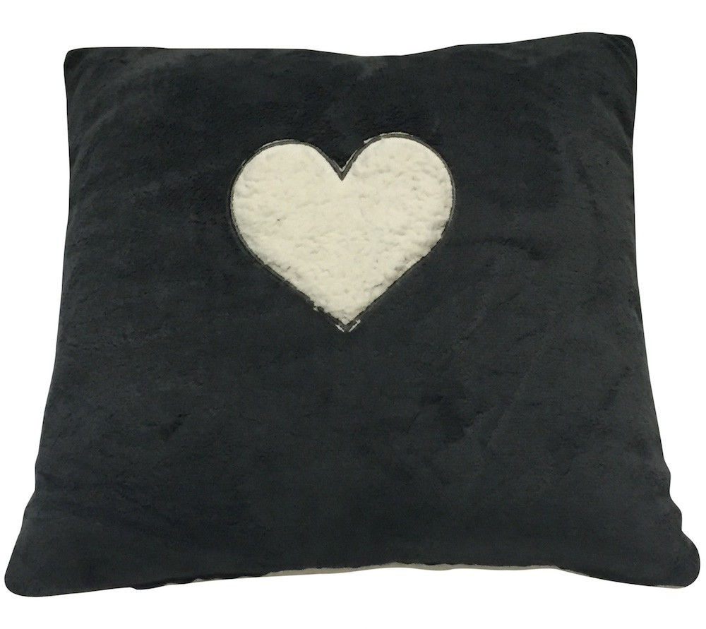 Coussin COCOON COEUR Anthracite