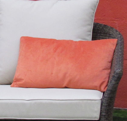 Coussin Rectangle VELOURS Orange 50 x 30 cm