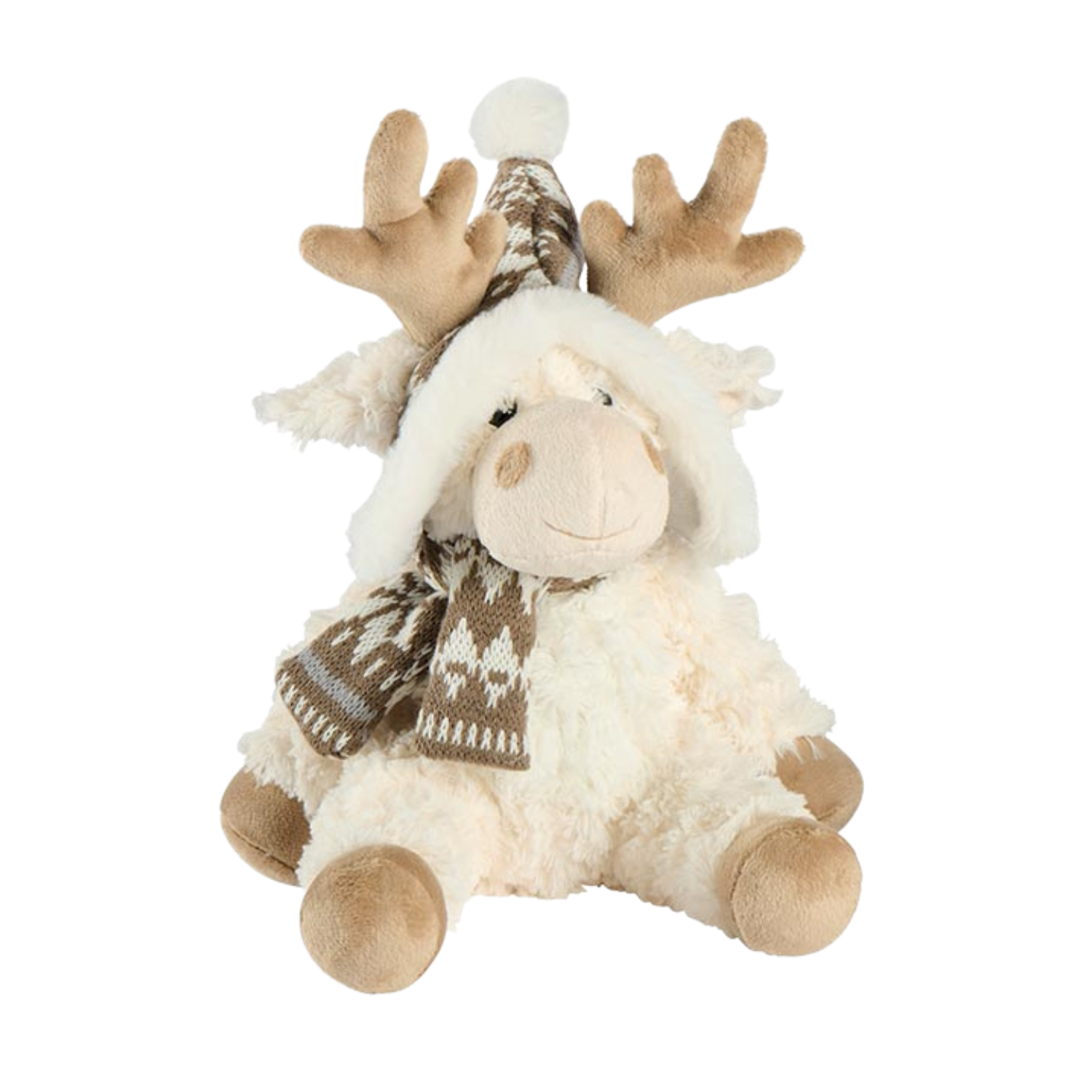 Peluche Elan Caribou blanc ALLAN Louise Mansen 25 cm