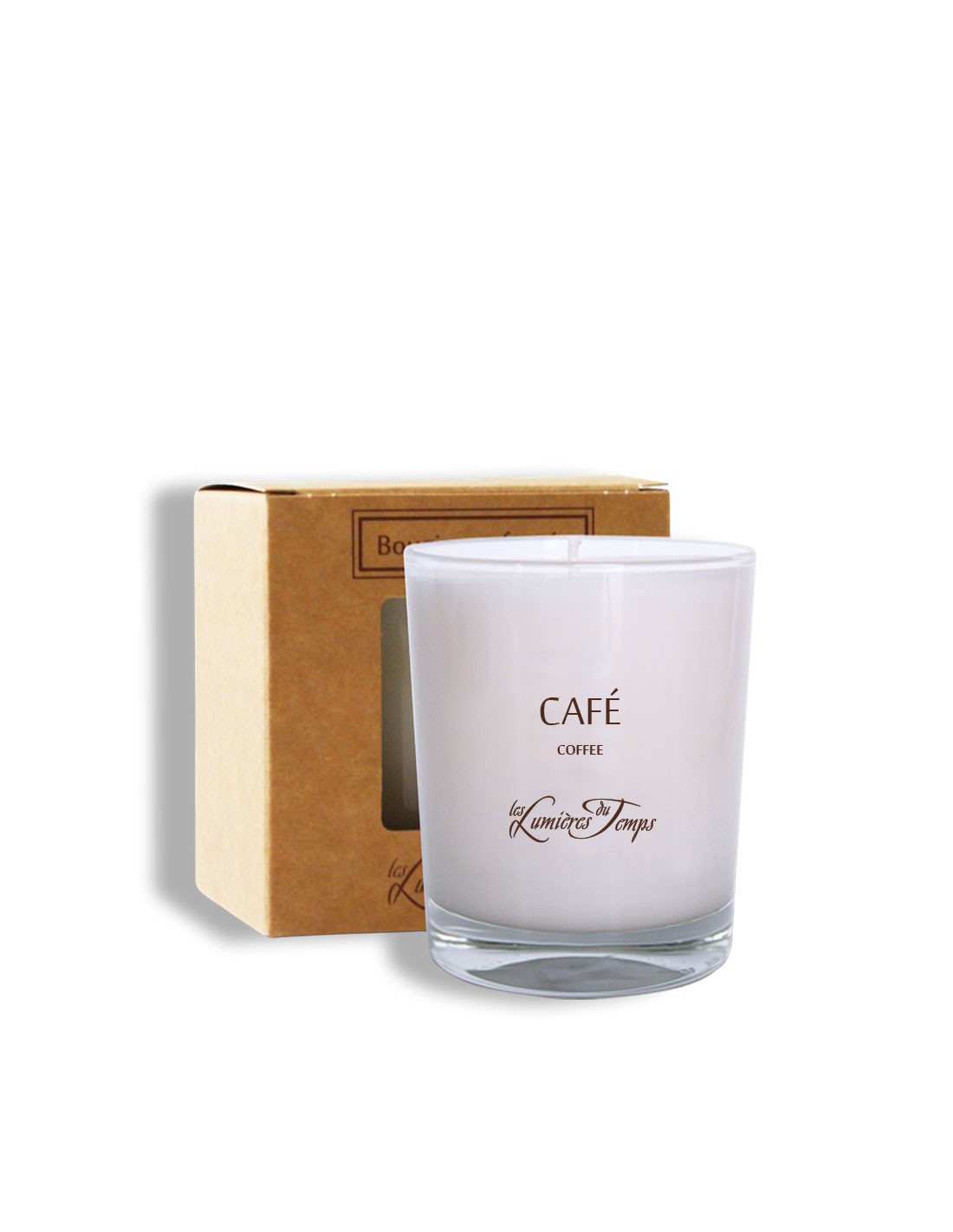 Bougie Végétale 180g CAFE - LES LUMIERES DU TEMPS 55H