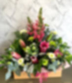 Mothers Day arrangement mix of pastel pinks