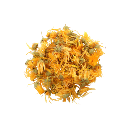 Bright dried calendula petals that aid lymphatic flow and support internal cleansing.