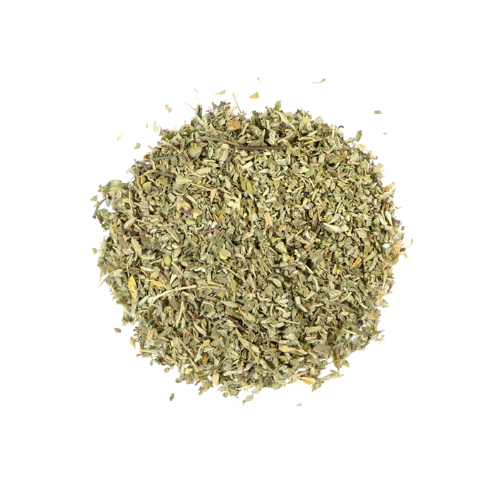 Damiana leaf, a gentle mood-lifting herb that relieves tension and supports relaxation.