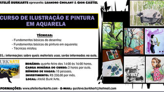 Curso de Ilustração e Pintura em Aquarela com Leandro Cholant & Gio Castel... Vagas Abertas!!!