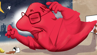 Gilmar Fraga fez uma genial caricatura sobre o desagravo da obra de LFV na coluna de Martha Medeiros