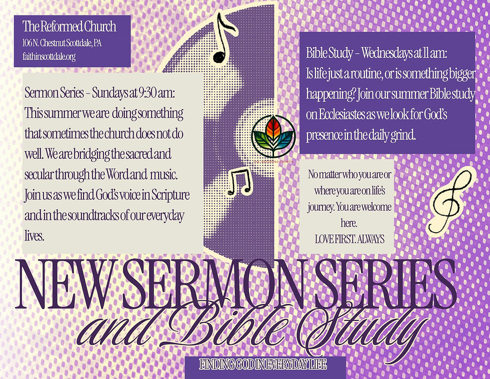 Manna beyond Monday! --sermon recap and much more