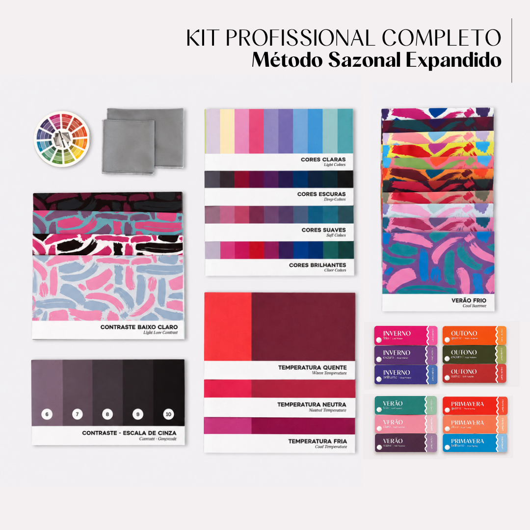 Colorful fabric drapes for color harmony practice