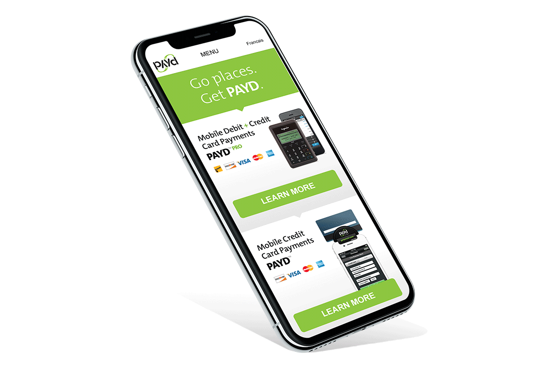 Moneris PAYD mobile design