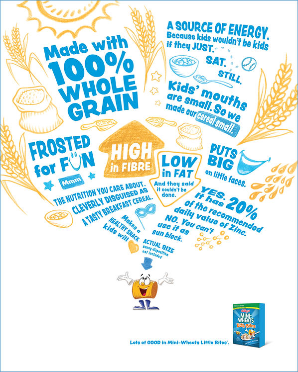 Kellogg's Mini-Wheats Cereal - A Whole Lot Of Good Print Ad