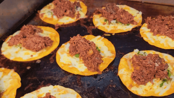 popular birria tacos taking up the whole grill