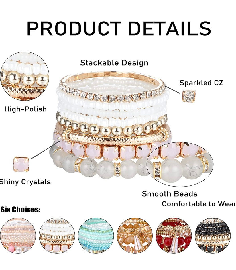 Thumbnail: Trendy Bohemian beaded bracelets 