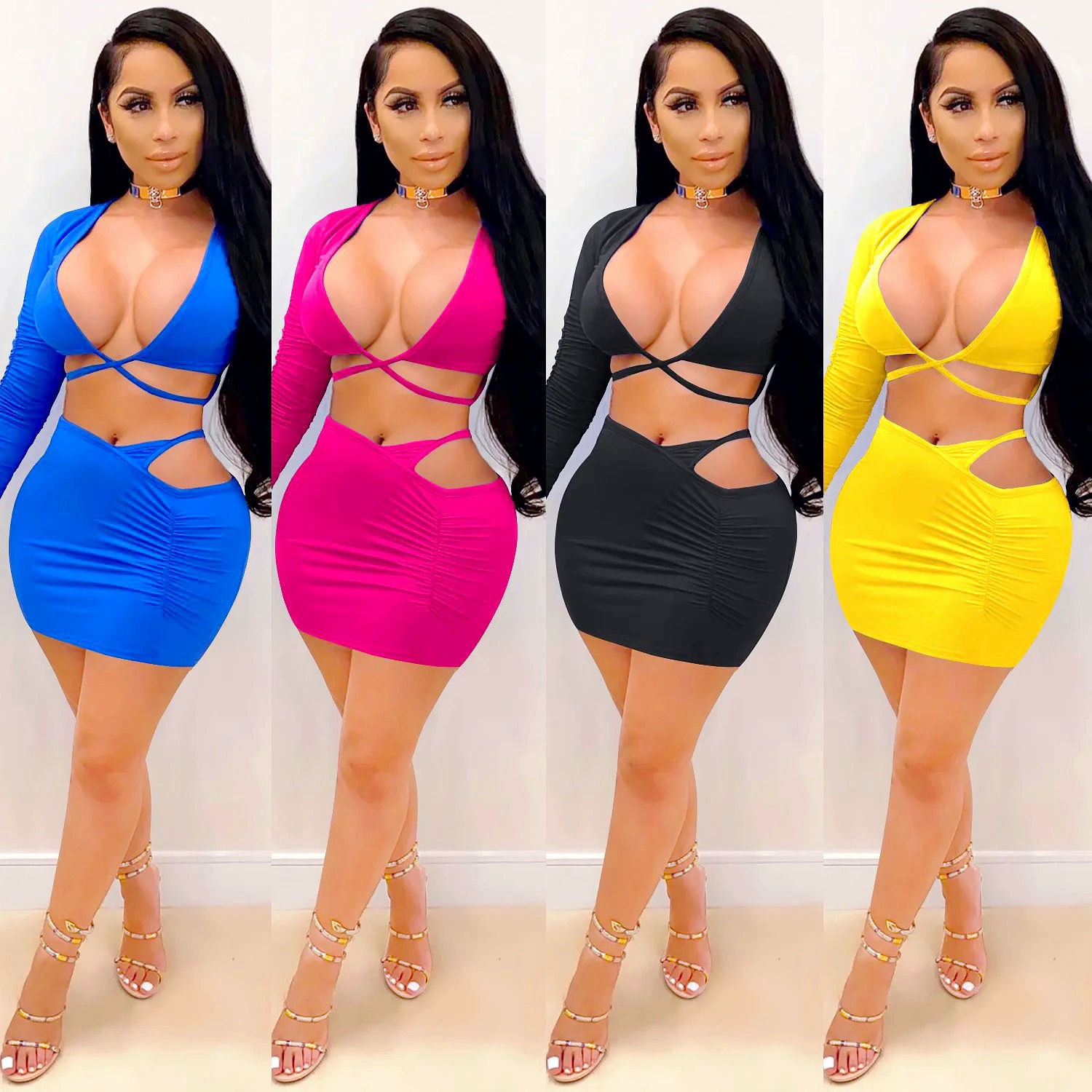 ‘I do this with ease’ trendy 2 piece skirtset 