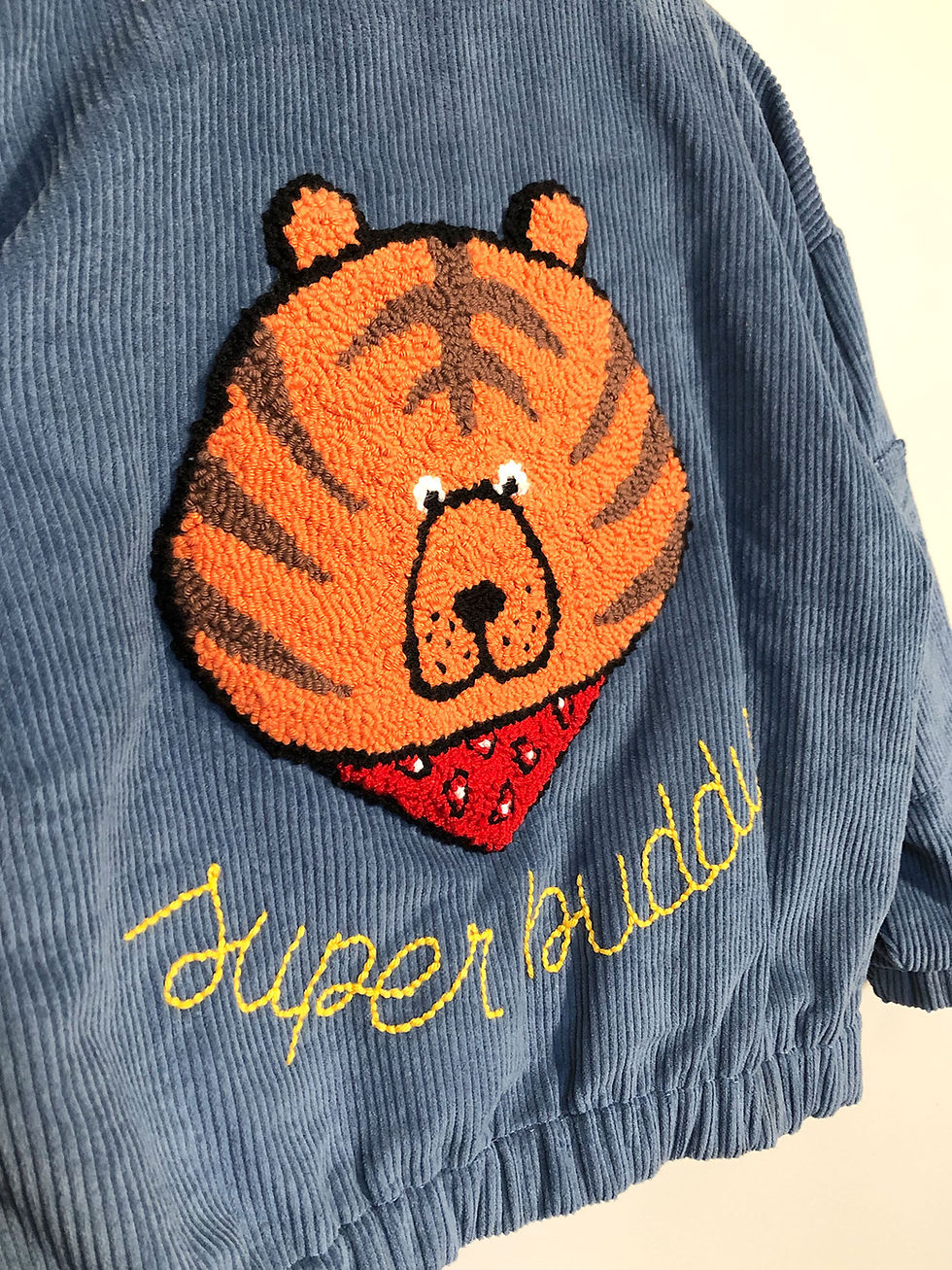 Thumbnail: THE  BOXING BLUE CORDUROY TIGER JACKET SIZE 3/4