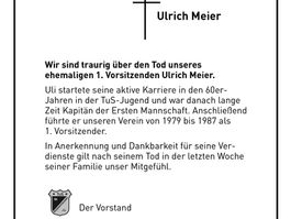 Trauer um Uli Meier