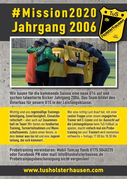 2006er für neue U14 gesucht