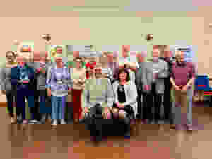 The new Mayor of Teignmouth, Robert Phipps, with the winning members of the Dawlish & Teignmouth Camera Club for their end of season finale, the Awards Evening.