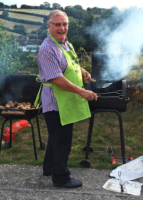 Bob Clowes manning the barbecue. Photo © Peter Sillifant