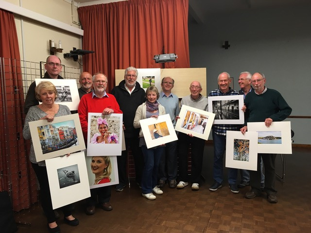 Winners with their images (L to R) - Leslie Cooper, Paul Lawson, Nigel West, Barry Holmes, Bob Normand, Denise Searle, Peter Hyatt, Tony Wilson, Ken Holland, Kevin McDonagh and Graham Eteson