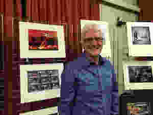 John Perriam with some of his prints