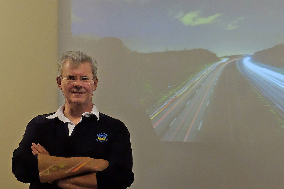 John Baker talking at the Dawlish and Teignmouth Camera Club