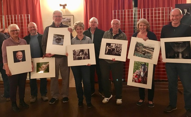 Left to right: Gwynneth Chubb, Howard Sheard, Bob Normand, Jackie Ridley, Judge Mac Bouchere, Tony Wilson, Leslie Cooper and Ken Holland