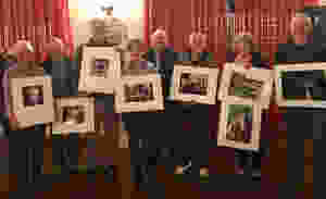 Left to right: Gwynneth Chubb, Howard Sheard, Bob Normand, Jackie Ridley, Judge Mac Bouchere, Tony Wilson, Leslie Cooper and Ken Holland