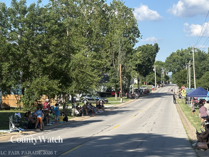 First responders, horses, youth groups, floats and community entries participate in the 2026 Lincoln County Fair Parade in Troy.