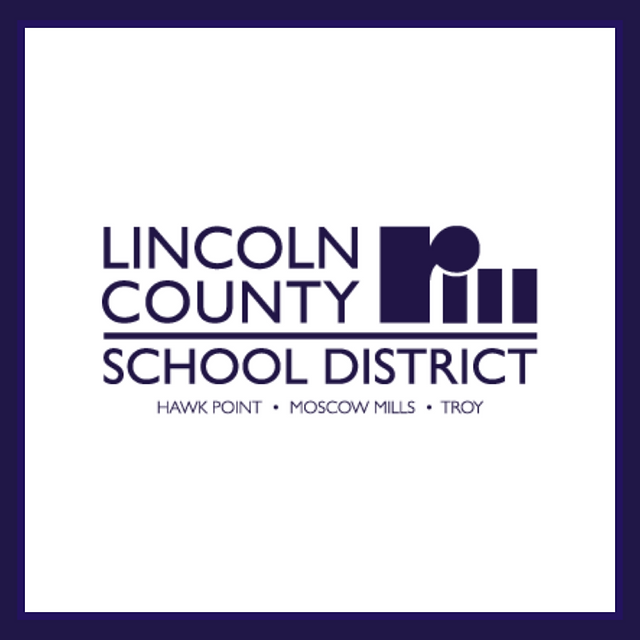 Lincoln County R-III School District logo representing schools in Troy, Hawk Point and Moscow Mills, Missouri.