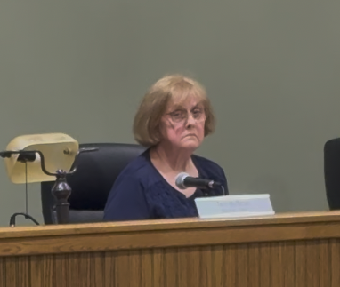 Terri Huffman during May board of alderman meeting. May 18 2026