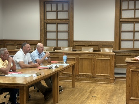 Lincoln County commissioners meet during the July 9, 2026, Lincoln County Commission meeting in Troy, Missouri.