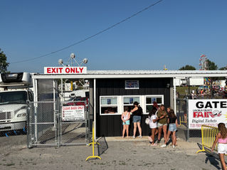 Lincoln County Fair entrance signage near Gate 5 at the Lincoln County Fairgrounds in Troy, Missouri, following concerns involving online ticket purchases and payment processing.