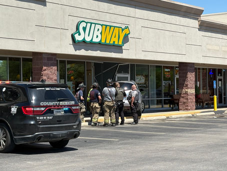 Vehicle Crashes Into Subway Along Highway 47 in Winfield