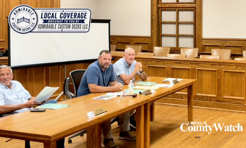 Lincoln County commissioners meet during a County Commission meeting in Troy, Missouri, where the Gateway payment approval process was discussed.